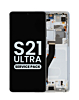 Buy the OLED Assembly with Frame for Galaxy S21 Ultra G998 in Phantom Silver, Service Pack.