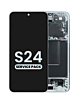 Stock up on the OLED Assembly with Frame for Galaxy S24 S921 in marble gray, service pack.
