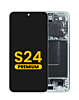 Purchase the OLED Assembly with Frame for Galaxy S24 S921 in marble gray, premium edition.
