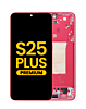 Stock up on the OLED Assembly with Frame for Galaxy S25 Plus, model S936, in coral red, premium quality.