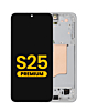 Buy the OLED Assembly with frame for Galaxy S25, model S931, in silver shadow, premium quality.