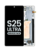 Buy the OLED Assembly with Frame for Galaxy S25 Ultra, model S938, in titanium whitesilver, service pack.