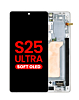 Shop the OLED Assembly with Frame for Galaxy S25 Ultra, model S938, in titanium whitesilver, aftermarket OLED.