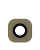 Stock up on the gold back camera lens with adhesive for Galaxy S6 Edge and S6, glass only, pack of 10.
