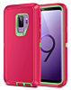 Heavy Duty Case for Galaxy S9 (HOT PINK & GREEN) (Only Ground Shipping)