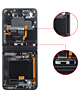 OLED Assembly with Frame for Galaxy Z Flip 3 F711 (PHANTOM BLACK) (US & International) (Premium)