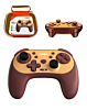 Dobe Racoon Style Wireless Controller with Protective Case for Switch / PC / PlayStation 3 / 4 (Yellow / Brown) (Only Ground Shipping)