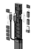 Budi 9 in 1 Essential Travel Charging & Data Sync Cable Stick - BLACK (Only Ground Shipping)