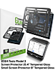 Tempered Glass Screen Protector for (2024-2026) Tesla Model 3 15.4" Center Control Touchscreen Navigation Screen Protector and 8'' Small Screen Protector 9H Anti-Scratch Shock Resistant