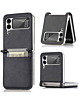 Galaxy Z Flip 4 Genuine Leather Case - BLACK (Only Ground Shipping)