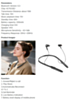 VEN-DENS VD-BT059 Wireless Neckband Earphones with Built-In Microphone (Only Ground Shipping)