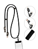 Ven-Dens USB A+C to C+L Fast Charging Data Cable with Lanyard (BLACK) (60W) (6ft) (Only Ground Shipping)