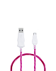 Visible USB A-M Flowing LED Fast Charging Cable (PINK) (3ft) (5W) (Only Ground Shipping)