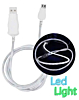 Visible USB A-M Flowing LED Fast Charging Cable (WHITE) (3ft) (5W) (Only Ground Shipping)