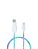 Visible USB A-L Non-MFI Glowing LED Fast Charging Cable (BLUE & GREEN) (3ft) (10W) (Only Ground Shipping)