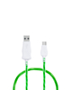 Visible USB A-C Flowing LED Fast Charging Cable (GREEN) (3ft) (10W) (Only Ground Shipping)