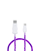 Visible USB A-C Flowing LED Fast Charging Cable (PURPLE) (3ft) (10W) (Only Ground Shipping)