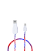Visible USB A-C Glowing LED Fast Charging Cable (BLUE & RED) (3ft) (10W) (Only Ground Shipping)