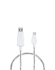 Visible USB A-C Flowing LED Fast Charging Cable (WHITE) (3ft) (10W) (Only Ground Shipping)