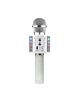 Shiny Karaoke Microphone Speaker with Disco Ball Insert - WHITE PEARLS (Only Ground Shipping)