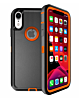 Heavy Duty Case for iPhone XR (BLACK & ORANGE) (Only Ground Shipping)