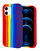 Dual Layer Serrated Case - RAINBOW for iPhone XR (Only Ground Shipping)