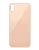 Stock up on the back glass with bigger camera hole for iPhone XS in gold, no logo.