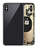 Stock up on the back housing frame for iPhone XS in space gray, no logo, with small components pre-installed.