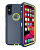 Heavy Duty Case for iPhone XS Max (DARK BLUE & LIGHT GREEN) (Only Ground Shipping)