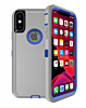 Heavy Duty Case for iPhone XS Max (GRAY & BLUE) (Only Ground Shipping)