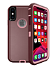 Heavy Duty Case for iPhone XS Max (MAROON & PINK) (Only Ground Shipping)