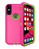 Heavy Duty Case for iPhone XS Max (HOT PINK & GREEN) (Only Ground Shipping)