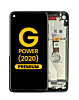LCD Assembly with Frame for Motorola Moto G Power (XT2041-4 / XT2041-6 / XT2041-7 / XT2041-DL) (SMOKE BLACK) (Premium)