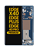 OLED Assembly with Frame for Motorola Edge X40 5G (XT2301-5 / 2023) / Edge Plus (XT2301-1 / 2023) / Edge 40 Pro (XT2301-4 / 2023) (LUNAR BLUE) (Premium)