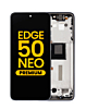 OLED Assembly with Frame for Motorola Moto Edge 50 Neo (XT2409-3 / 2024) (GRISAILLE) (Premium)