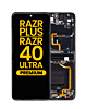 Main OLED Assembly with Frame for Motorola Moto Razr+ / Razr 40 Ultra (XT2321-3 / 2023) (INFINITE BLACK) (Premium)