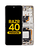 OLED Assembly with Frame for Motorola Moto Razr 40 (XT2323-3 / 2023) (VANILLA CREAM) (Premium)