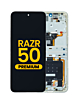 Main OLED Assembly with Frame for Motorola Moto Razr 50 (XT2453 / 2024) (BEACH SAND) (Premium)