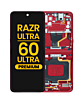 Main OLED Assembly with Frame for Motorola Razr Ultra / Razr 60 Ultra (XT2551 / 2025) (RIO RED) (Premium)