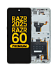Main OLED Assembly with Frame for Motorola Razr 2025 / Razr 60 (XT2553 / 2025) (LIGHTEST SKY) (Premium)