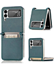 Galaxy Z Flip 4 Genuine Leather Case - GREEN (Only Ground Shipping)