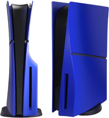 Faceplate Cover (BLUE) (4 Piece Set) for PlayStation 5 Slim Disc Edition (NO LOGO) (Only Ground Shipping)