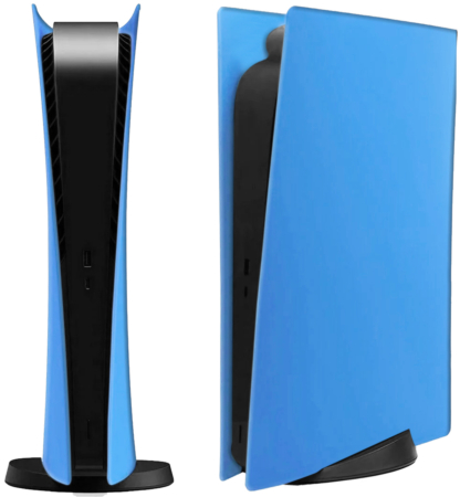Faceplate Cover (LIGHT BLUE) (2 Piece Set) for PlayStation 5 Digital Edition (NO LOGO) (Only Ground Shipping)