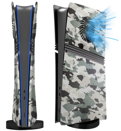 Faceplate Cover (CAMO) for PlayStation 5 Pro (Digital Edition) (V2) (NO LOGO) (Only Ground Shipping)