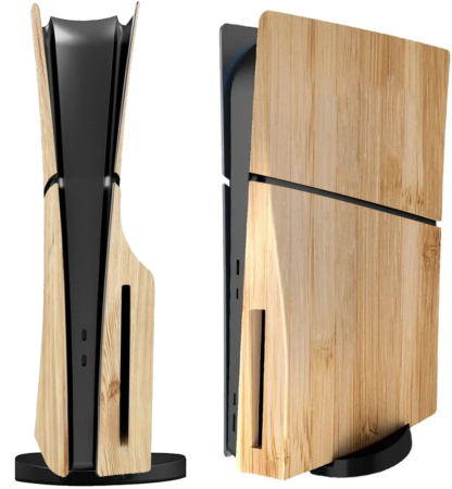 Faceplate Cover (WOODEN) (4 Piece Set) for PlayStation 5 Slim Disc Edition (NO LOGO) (Only Ground Shipping)