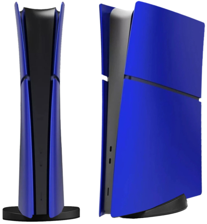 Faceplate Cover (BLUE) (4 Piece Set) for PlayStation 5 Slim Digital Edition (NO LOGO) (Only Ground Shipping)