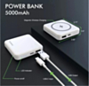 Esoulk Magnetic Wireless Power Bank (5000 mAh / 5W) (WHITE) (Only Ground Shipping)