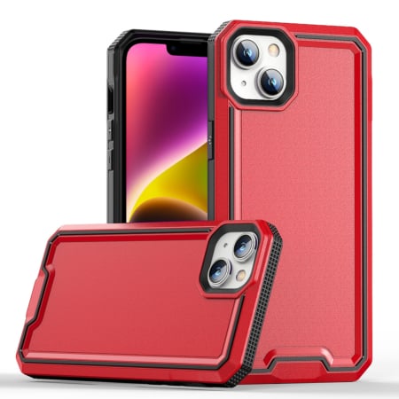 Slim Non-Slip Transparent Matte Case - RED for iPhone 16e / 14 / 13 (Only Ground Shipping)