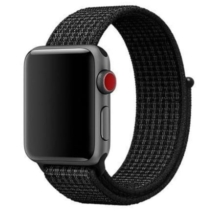 iWatch (38/40/41mm) Nylon Band - BLACK WHITE (Only Ground Shipping)