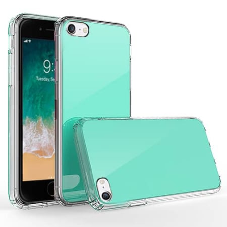 Luxury Back Glass with Ultra Hybrid Air Cushion Technology Case - TEAL for iPhone 6S / 6G (Only Ground Shipping)